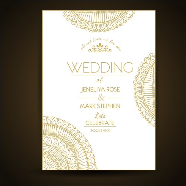 Elegant Wedding Invitation Designs Free Elegant Wedding Invitation Template Vector Free Download