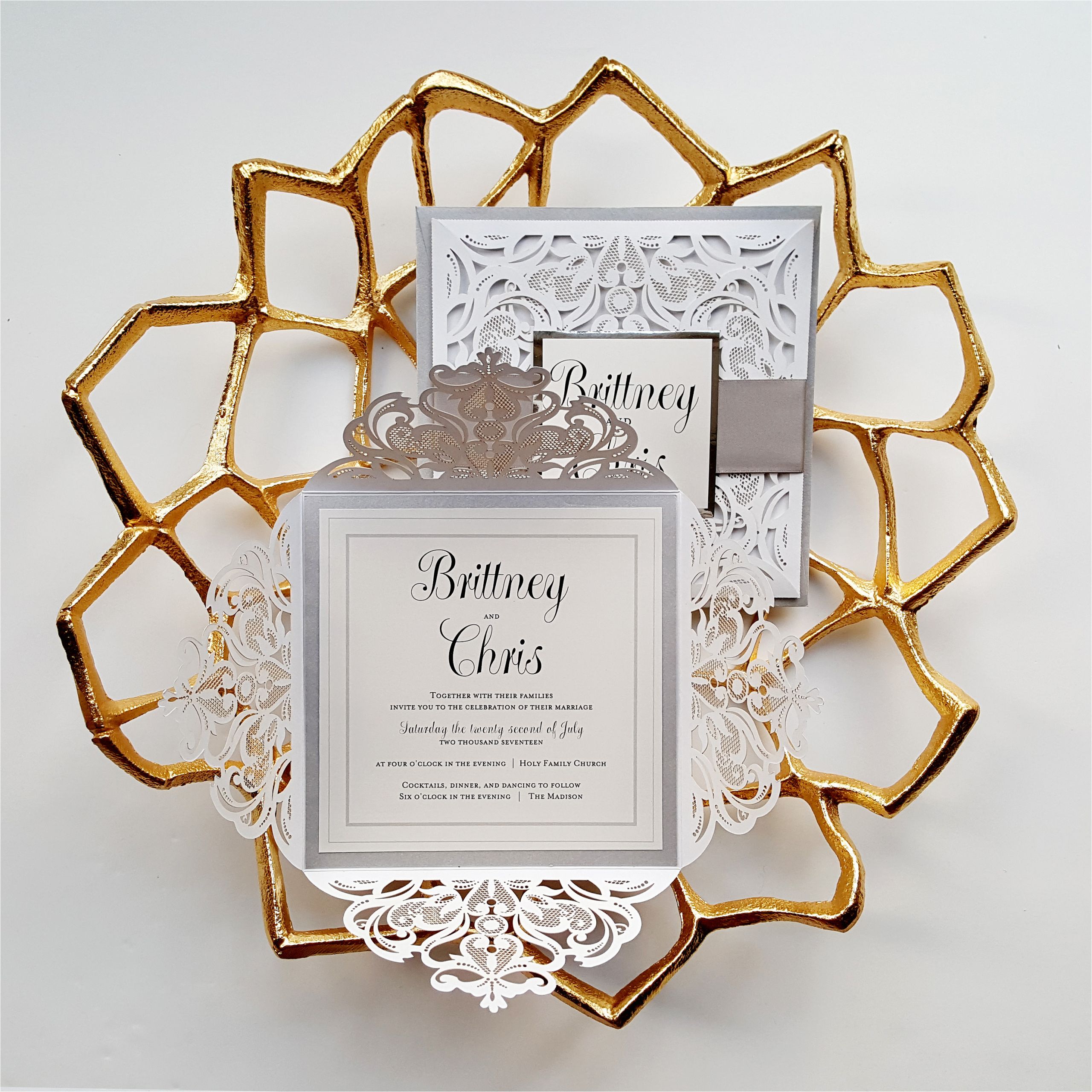 Elegant Wedding Invitation Designs Free Elegant Wedding Invitations Silver White Wedding