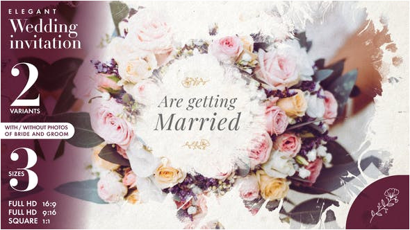 Elegant Wedding Invitation Template after Effects Elegant Wedding Invitation Template by Dobrivoje Videohive