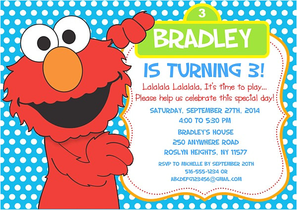 Elmo Birthday Invitation Template Free Printable Elmo Birthday Invitations Free Invitation