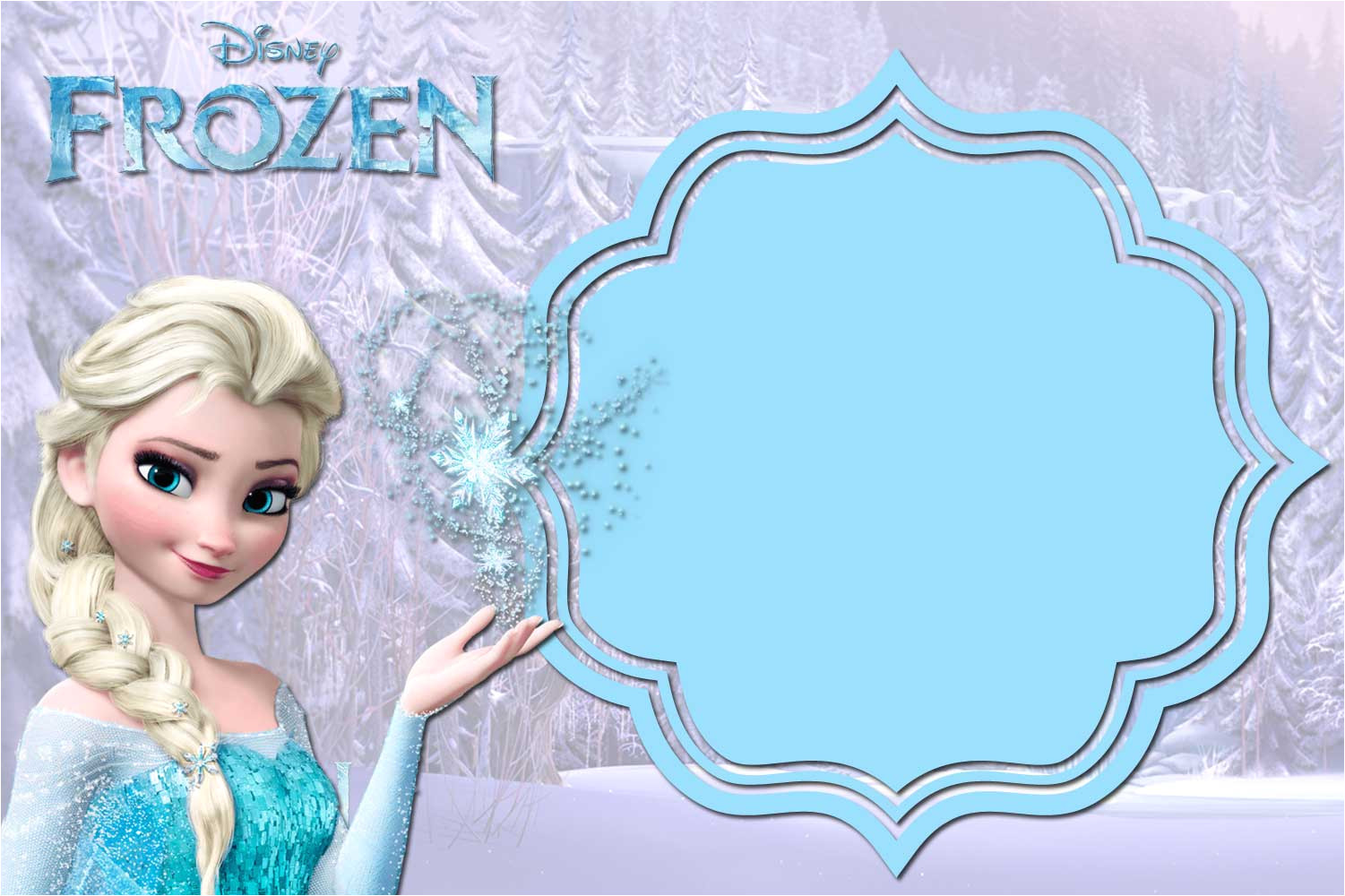 Elsa Party Invitation Template Free Printable Frozen Anna and Elsa Invitation Templates