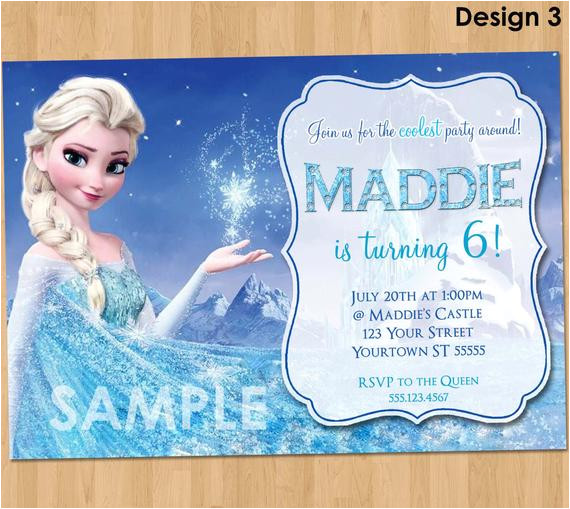 Elsa Party Invitation Template Frozen Birthday Invitation Elsa Frozen Invitation