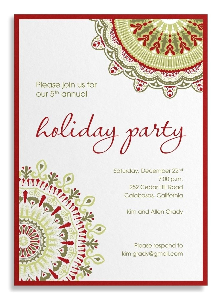 Employee Christmas Party Invitation Template Company Party Invitation Sample Corporate Holiday Party