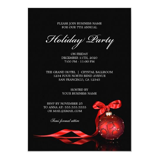 Employee Christmas Party Invitation Template Corporate Holiday Party Invitations Zazzle Com