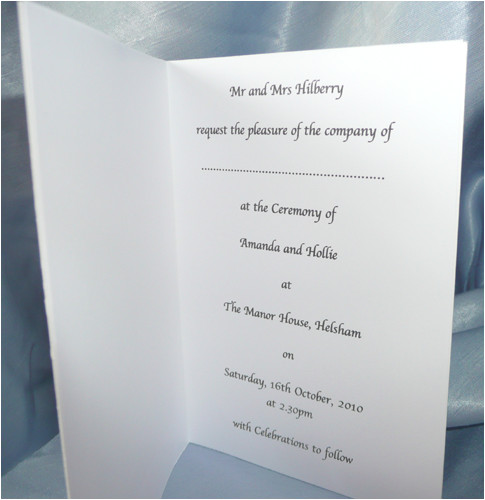 Example Of Civil Wedding Invitation Card Invitation Wording