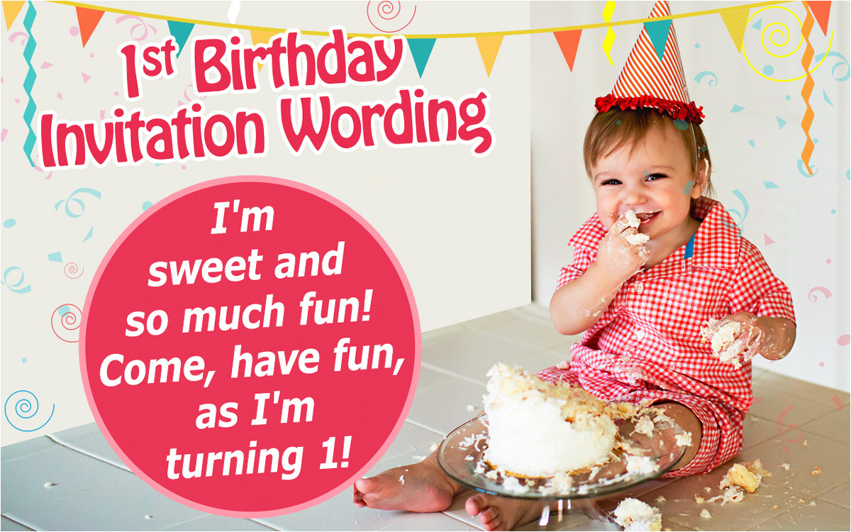 Example Of First Birthday Invitation Card 16 Great Examples Of 1st Birthday Invitation Wordings