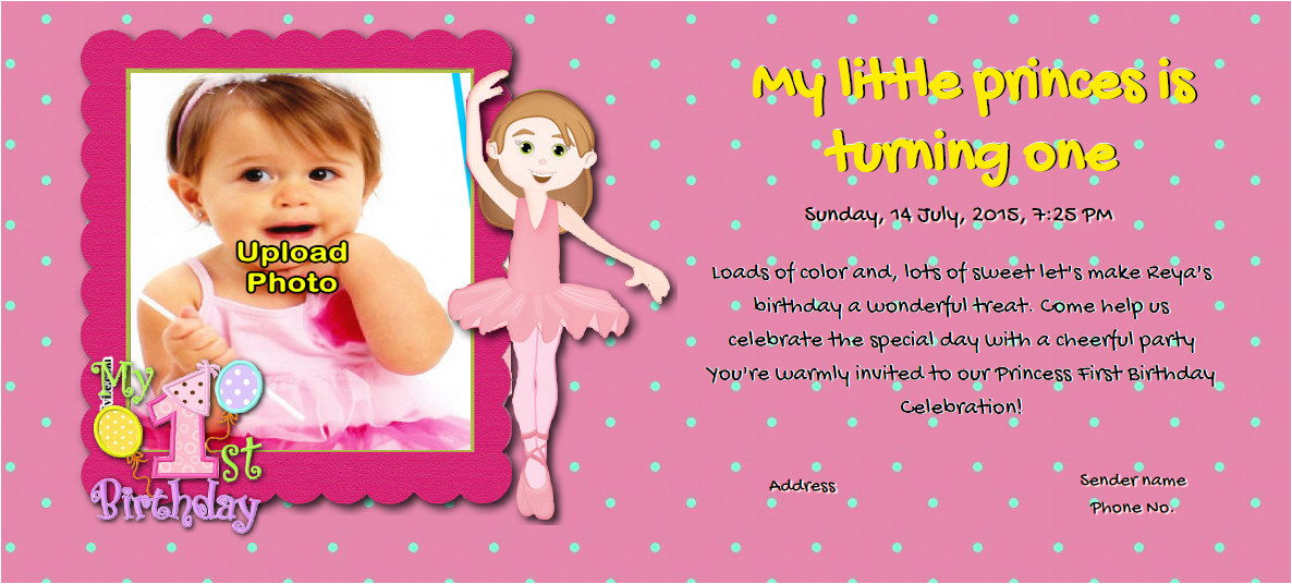 Example Of First Birthday Invitation Card Free Birthdays Invitation Card Online Invitations