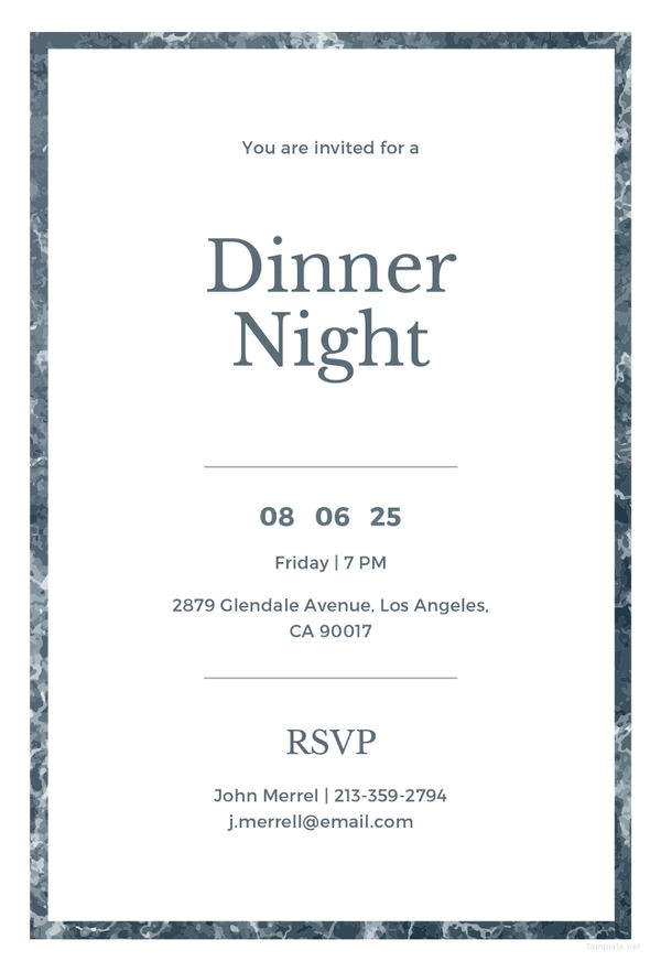 Example Of Invitation to Dinner Party 50 Printable Dinner Invitation Templates Psd Ai Free