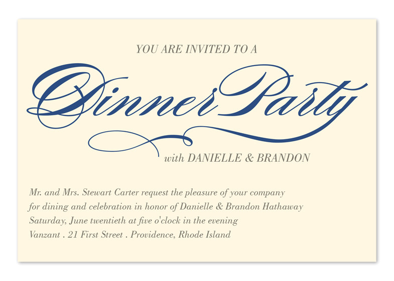 Example Of Invitation to Dinner Party Invited to Dinner Corporate Invitations by Invitation