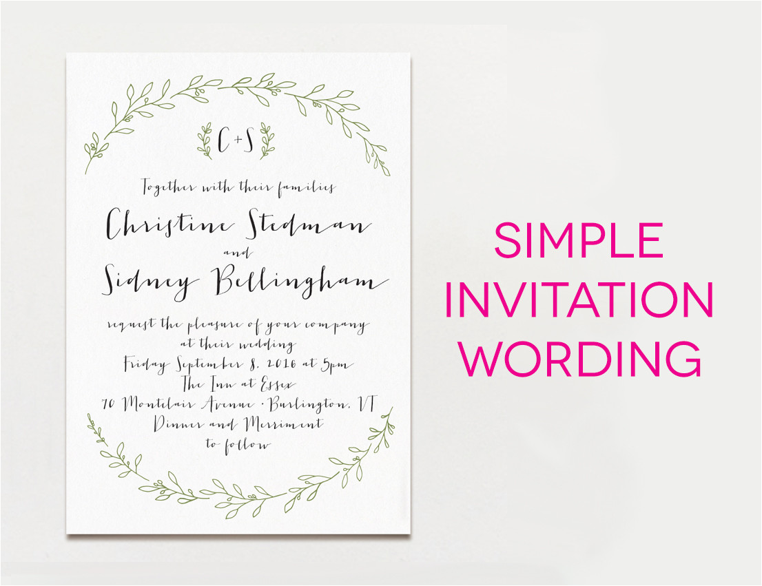 Example Of Wedding Invitation Card Wording 15 Wedding Invitation Wording Samples From Traditional to Fun