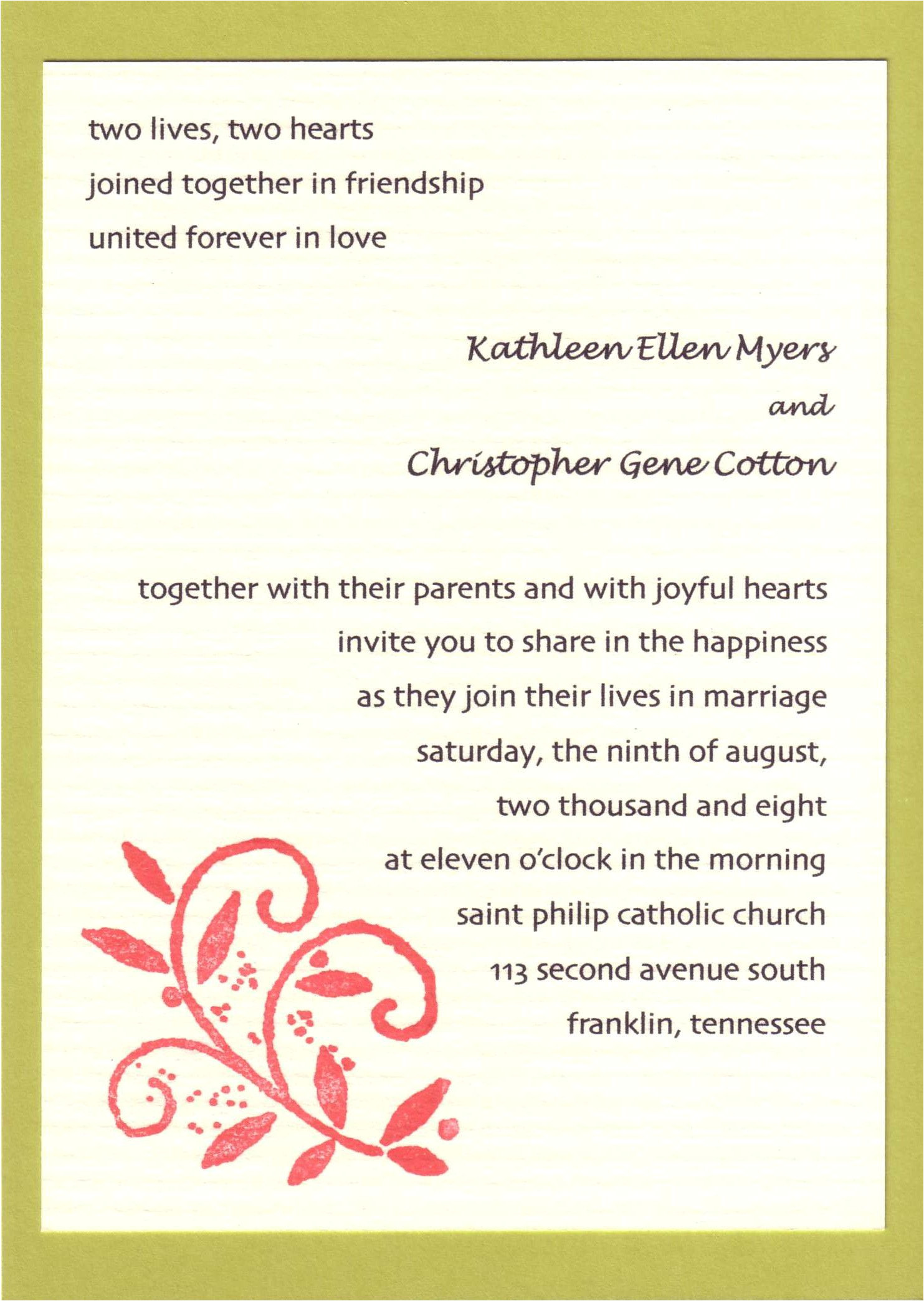 Example Of Wedding Invitation Card Wording Wedding Invitations Cards Wording Wedding Invitation