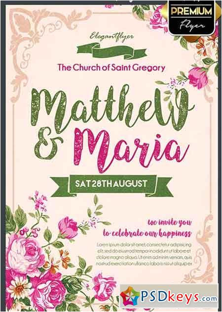 Facebook Wedding Invitation Template Wedding Invitation Flyer Psd Template Facebook Cover