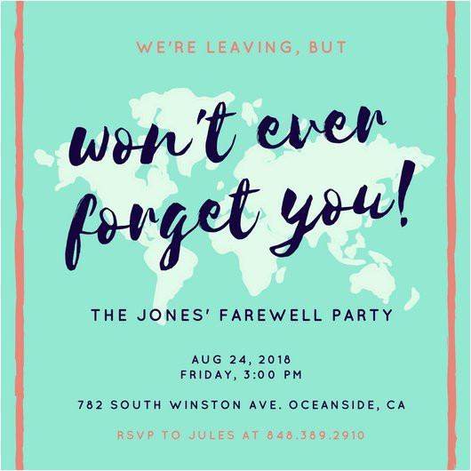 Farewell Party Invitation Template Customize 3 999 Farewell Party Invitation Templates