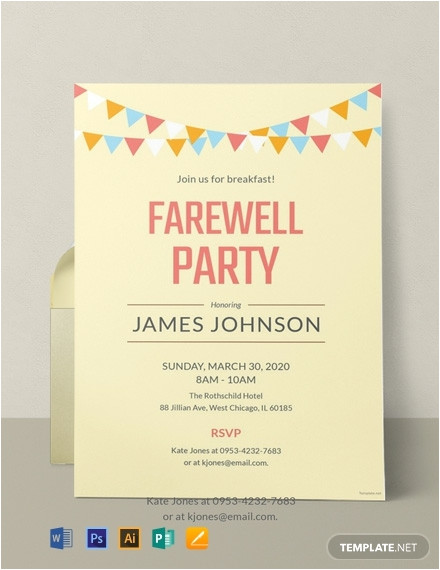 Farewell Party Invitation Template Free 12 Free Farewell Invitation Templates Word Psd