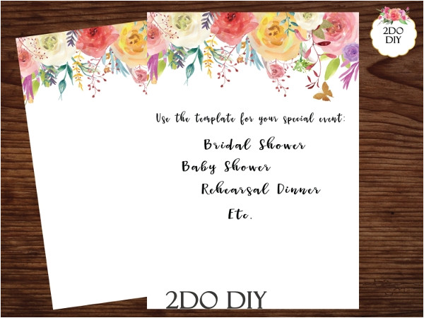 Floral Wedding Invitation Blank Template 9 Blank Invitation Templates Doc Free Premium Templates