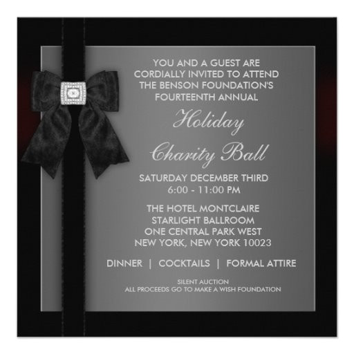 Formal Party Invitation Template Free Corporate Black Tie event formal Template 5 25×5 25 Square