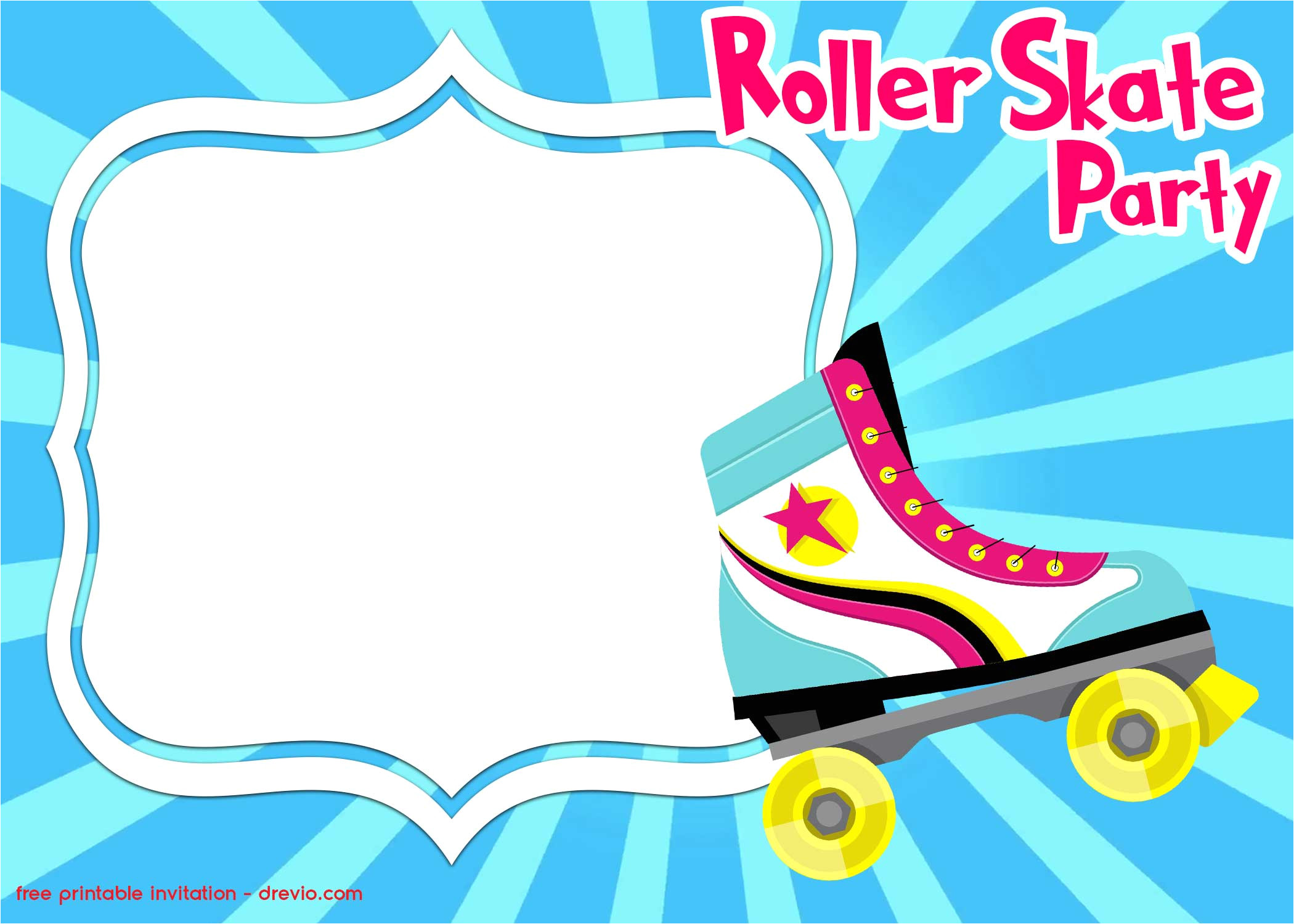 Free Birthday Invitation Templates Roller Skating Free Printable Roller Skating Invitation Templates Free