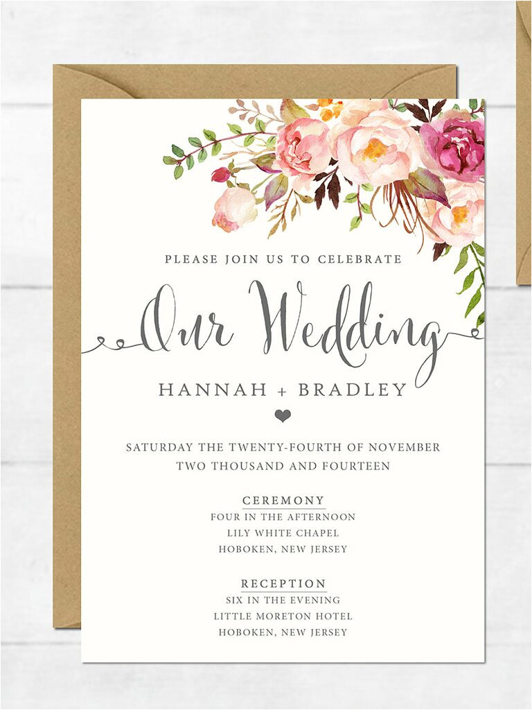 Free Blank Template for Wedding Invitation 16 Printable Wedding Invitation Templates You Can Diy
