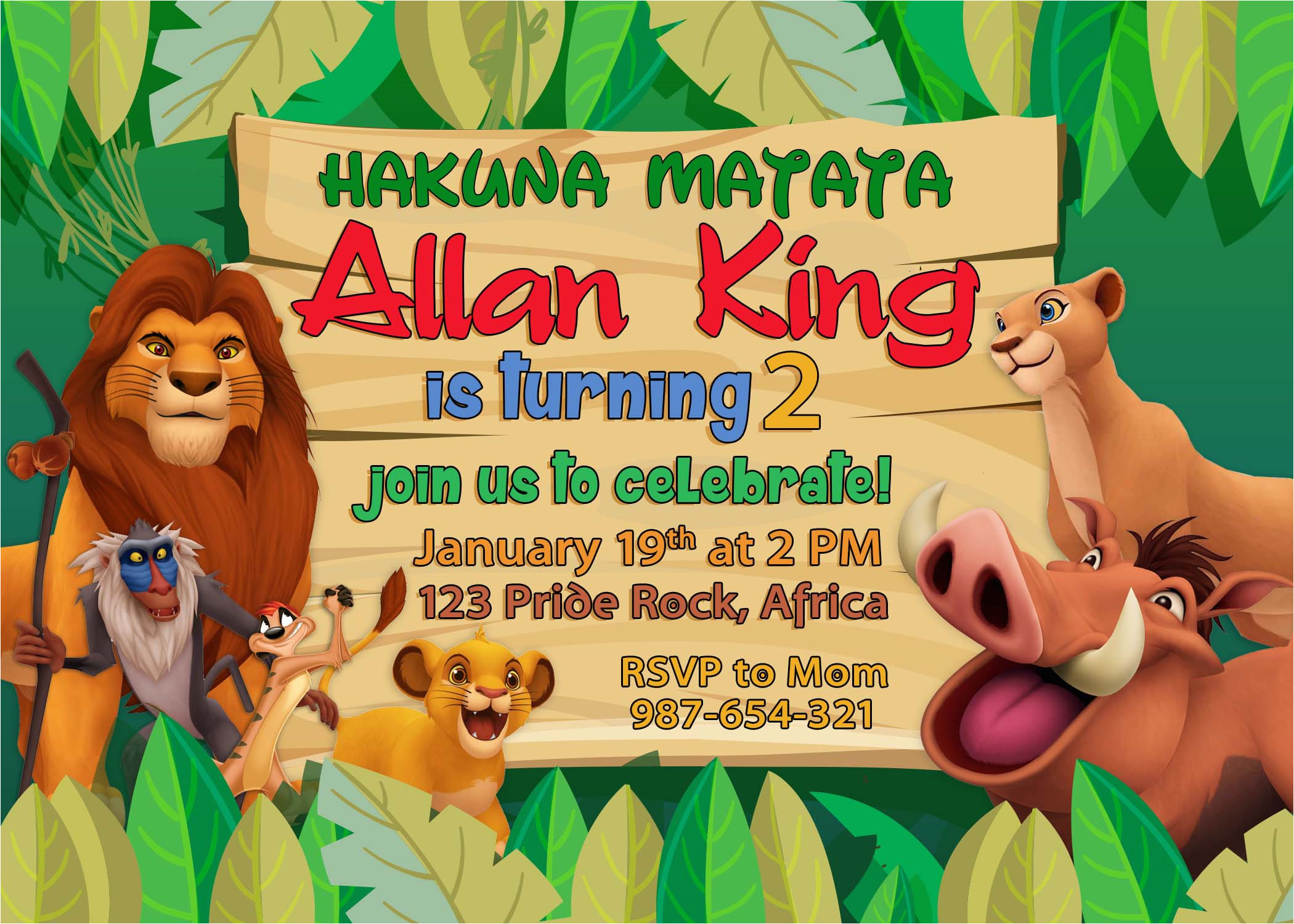 Free Lion King Birthday Invitation Template 5r Lion King Birthday Invitation Dioskouri Designs