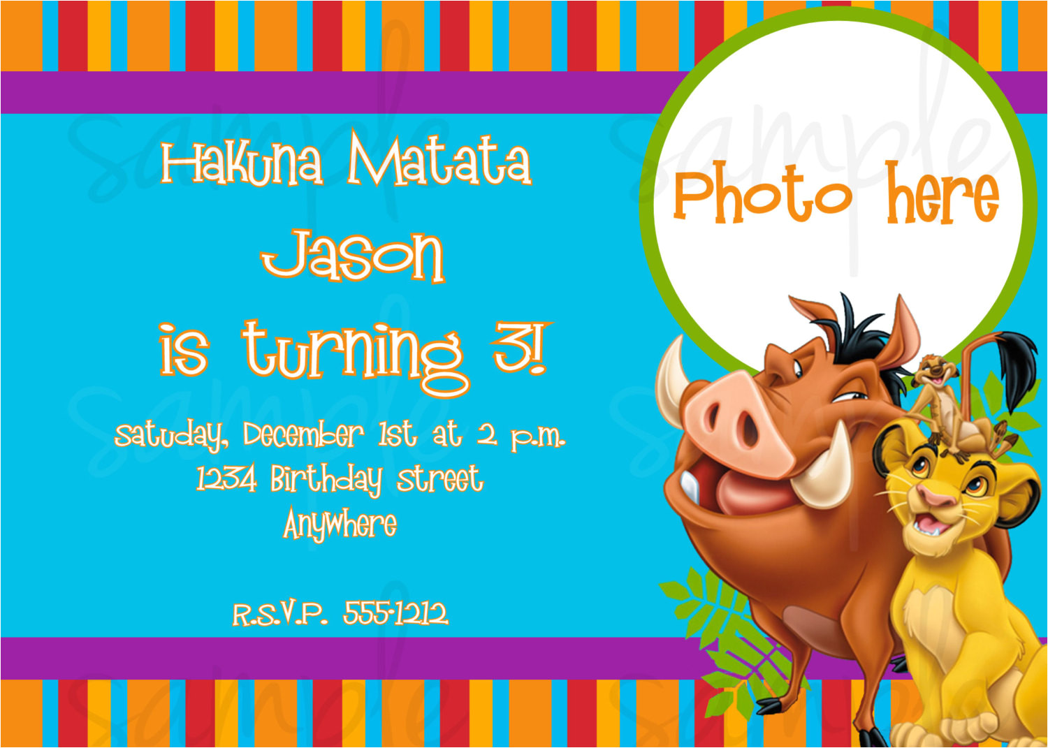 Free Lion King Birthday Invitation Template Lion King Birthday Invitation