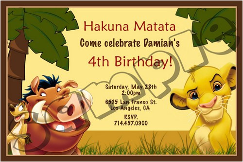 Free Lion King Birthday Invitation Template Lion King Birthday Party Invitation Ideas Free Printable