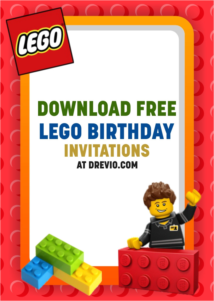 Free Party Invitation Templates Lego Free Printable Lego Birthday Invitation Templates Free