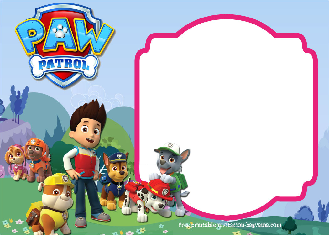 Free Paw Patrol Birthday Invitation Template Paw Patrol Birthday Invitation Templates Most Complete
