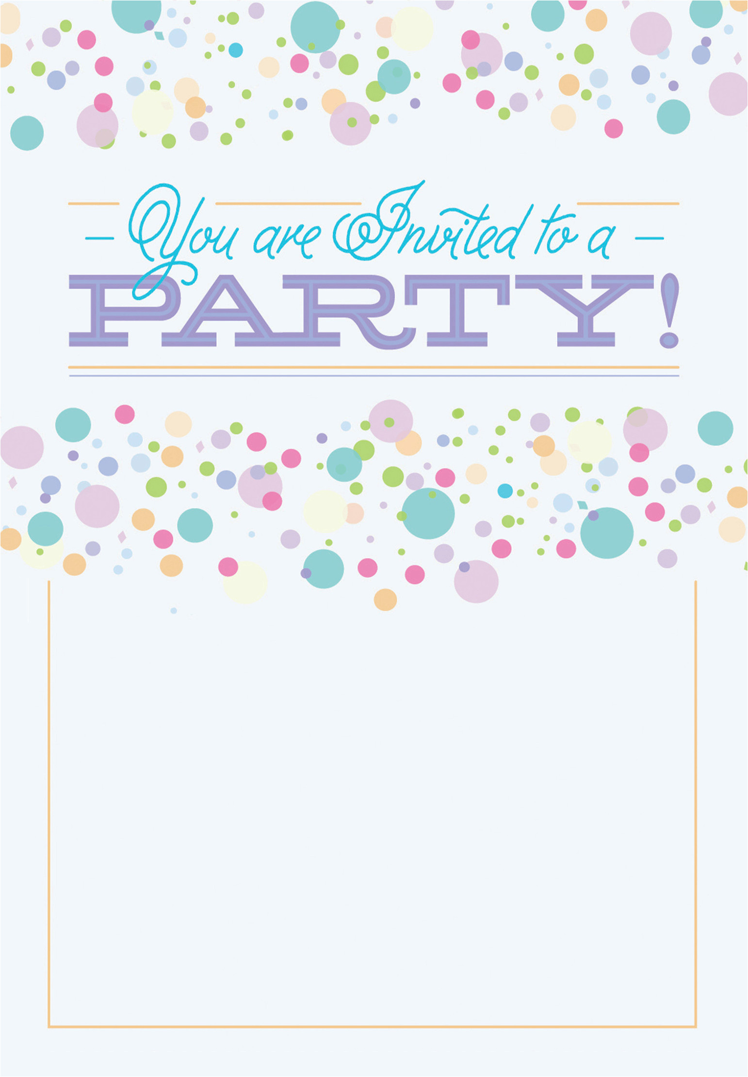 Free Printable Party Invitation Templates Greetings island Polka Dots Free Printable Party Invitation Template