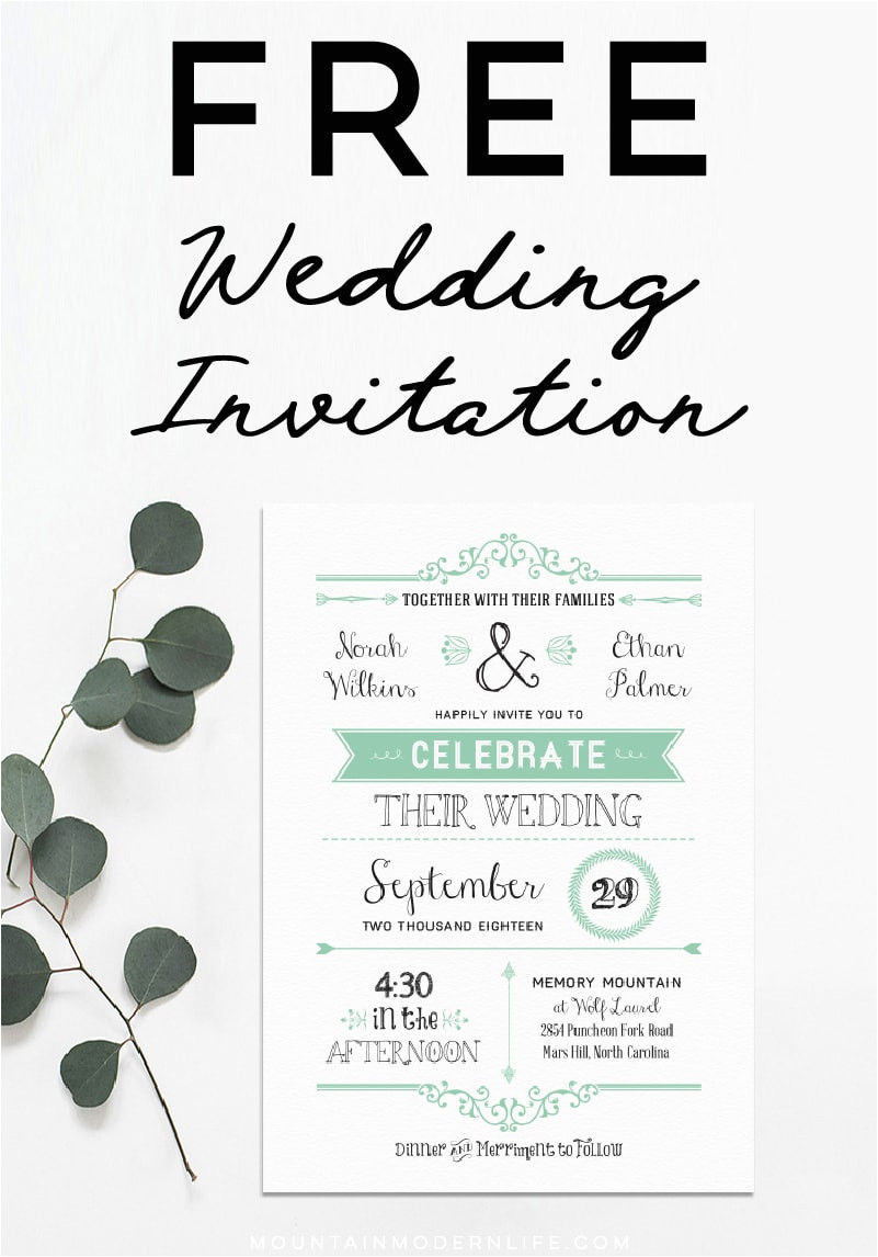 Free Wedding Invitation Template Jpg Free Wedding Invitation Template Mountainmodernlife Com