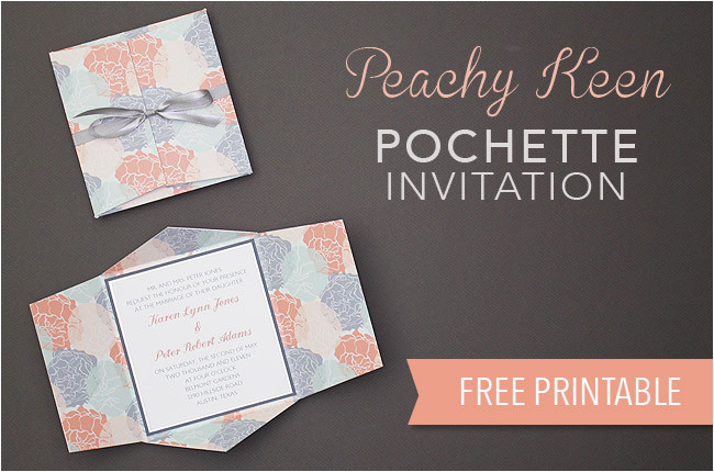 Free Wedding Invitation Templates 5.5 X 8.5 Peachy Keen Pochette Invitation Template