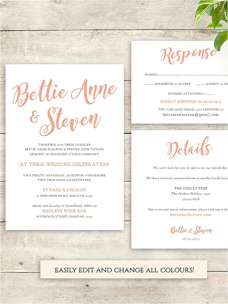 Free Wedding Invite Sample 16 Printable Wedding Invitation Templates You Can Diy