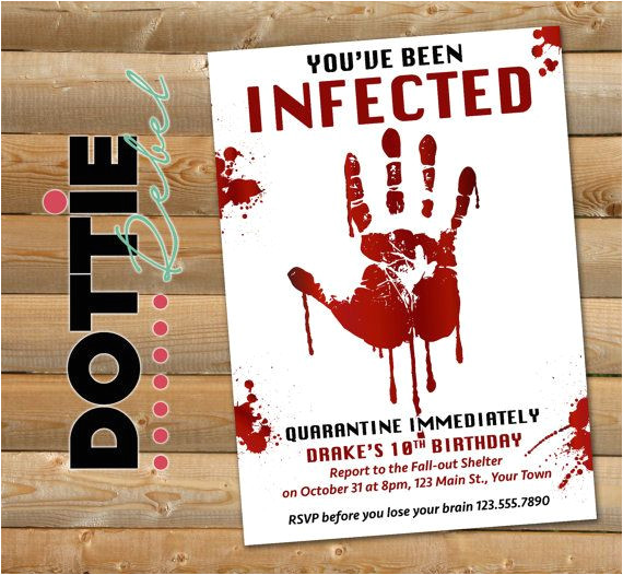Free Zombie Party Invitation Template Printable Zombie Invitations for A Teen Zombie Party