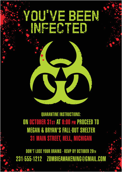 Free Zombie Party Invitation Template Zombie Invitation