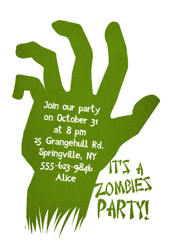 Free Zombie Party Invitation Template Zombies Party Halloween Party Invitation Template Free