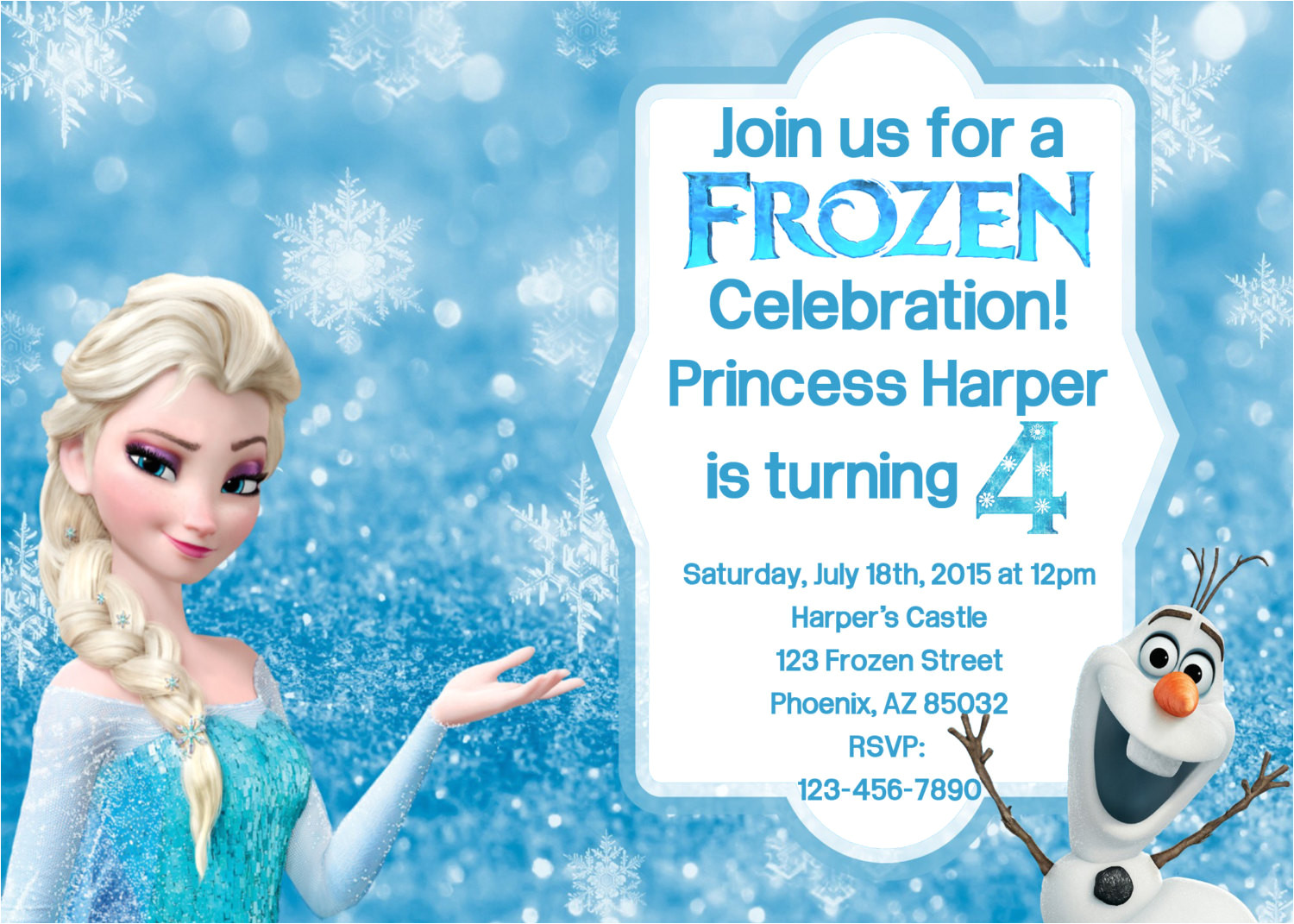 Frozen Birthday Invitation Template Frozen Birthday Invitation Frozen Birthday by