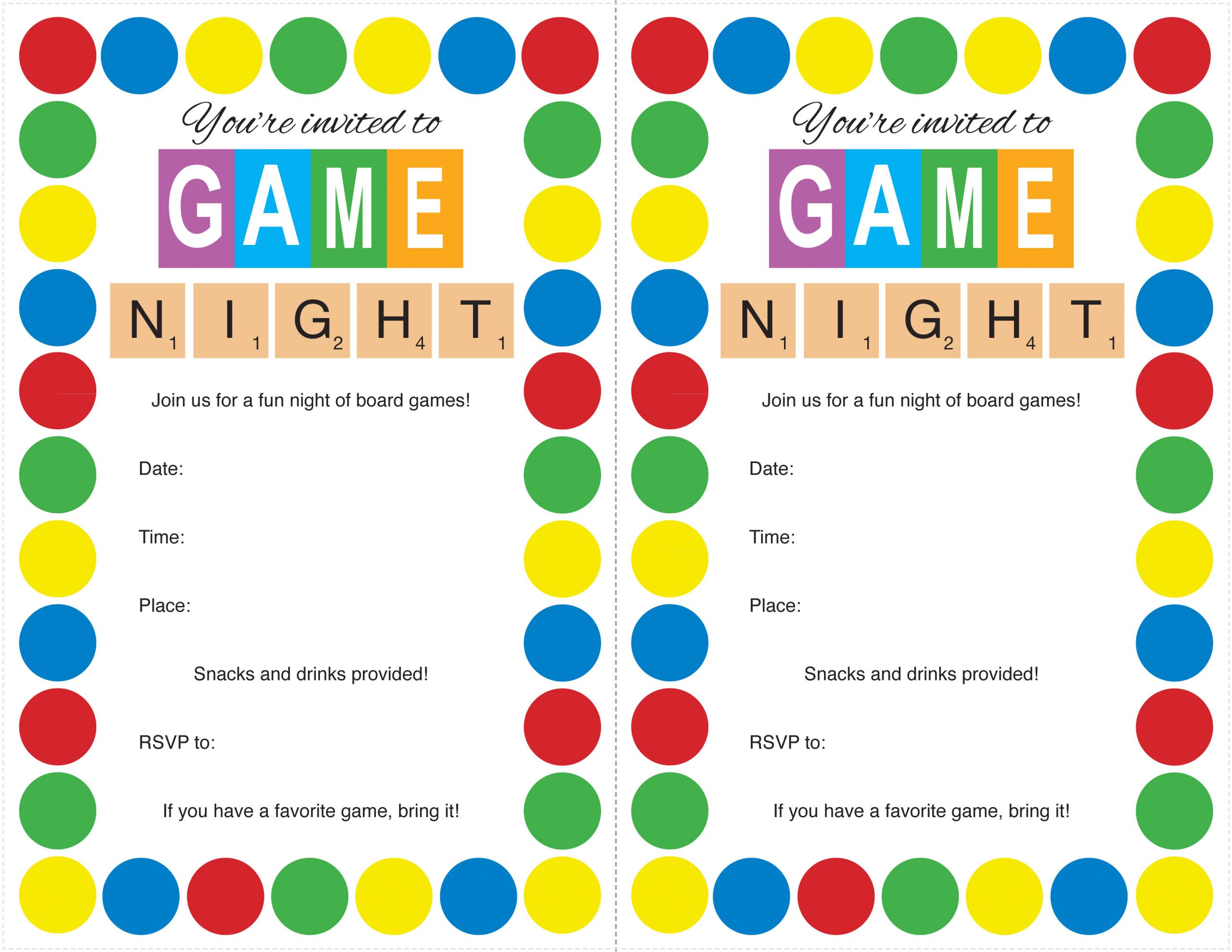 Game Night Party Invitation Template Host A Game Night Party Mom Loves Baking