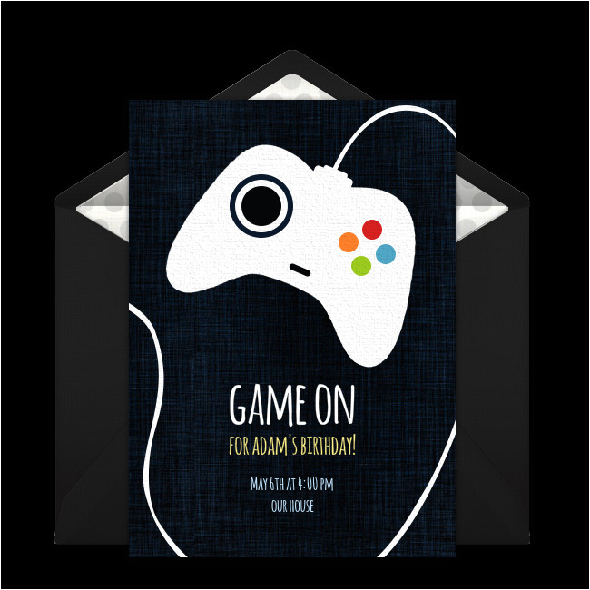 Gaming Party Invitation Template Free Game Controller Invitations In 2019 Boy Birthday