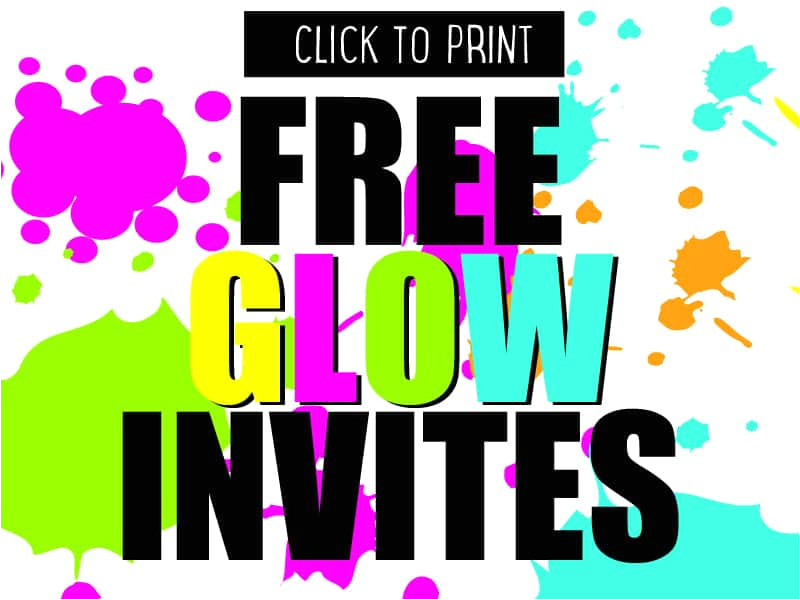 Glow In the Dark Party Invitation Template Free Diy Glow Party Invites to Download and Print for Free