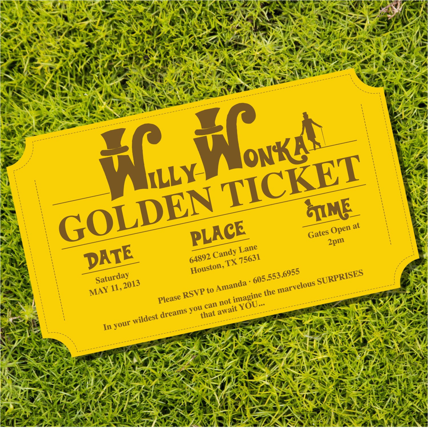 Golden Ticket Birthday Invitation Template Golden Ticket Invitation Birthday Party theme Instantly