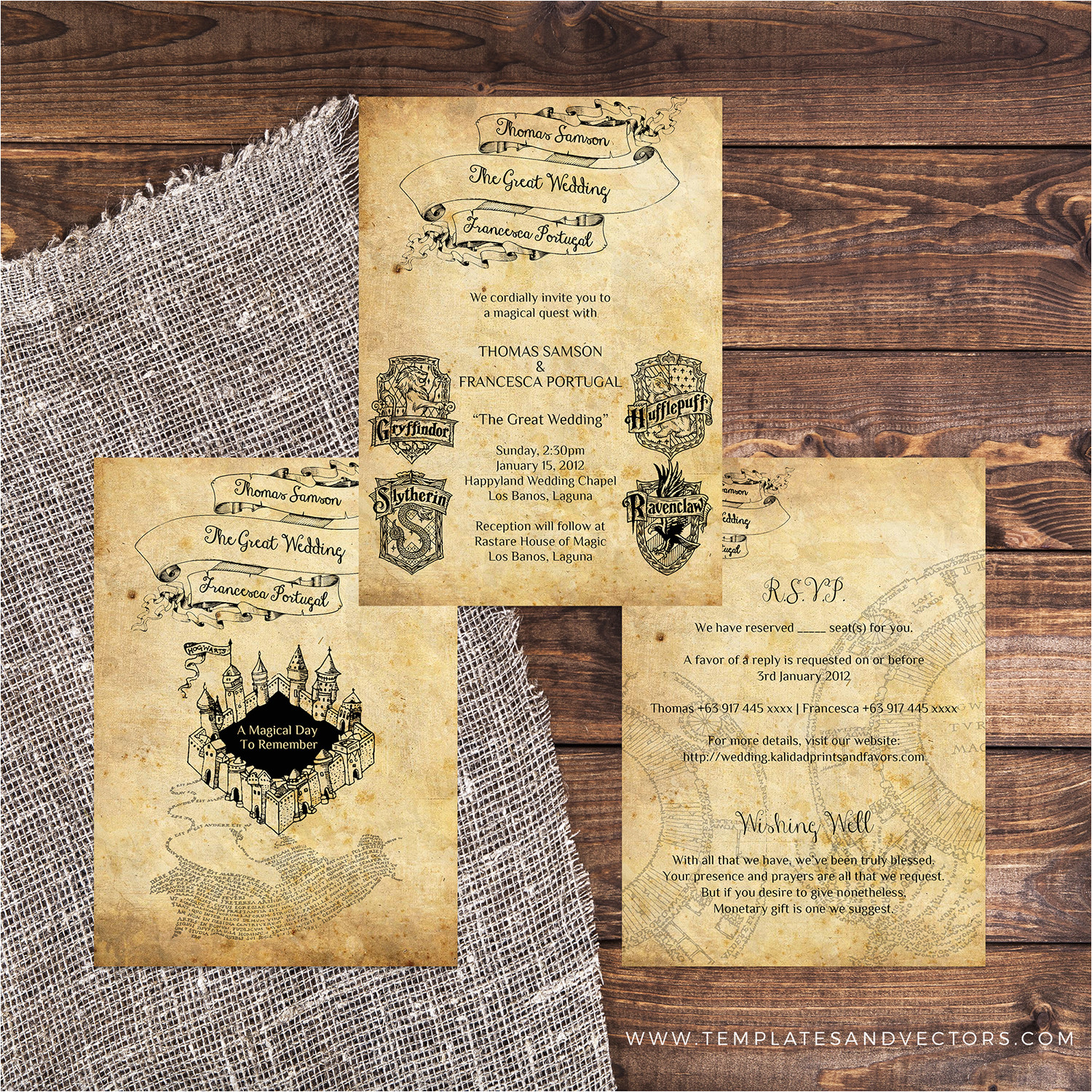 Harry Potter Wedding Invitation Template Free Harry Potter Wedding Invitation Diy Printable Template