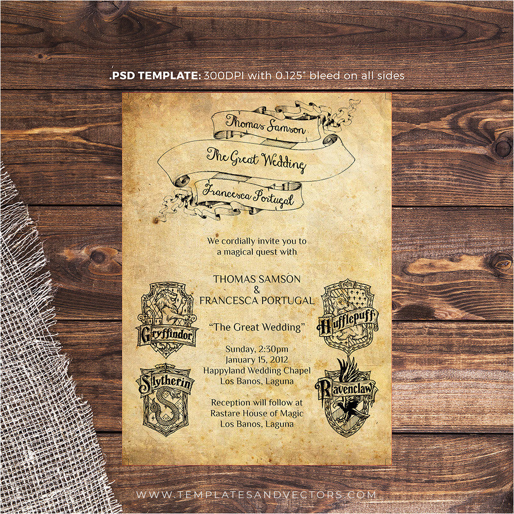 Harry Potter Wedding Invitation Template Free Tvw042 Harry Potter Wedding Invitation Diy Printable Template Harry Potter Wedding Invitation Template Free Tvw042 Harry Potter Wedding Invitation Diy Printable Template