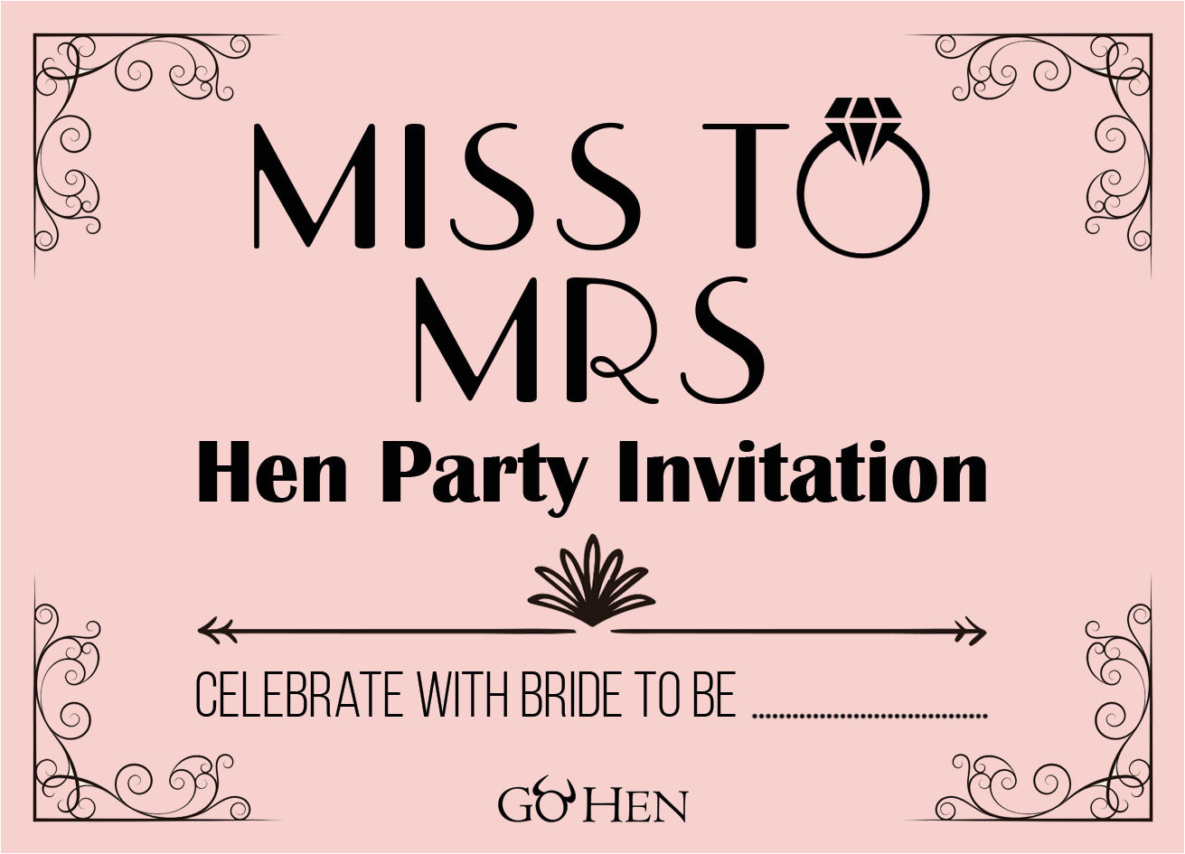 Hen Party Invitation Template Hen Party Invitations Funky Retro Hen Invites