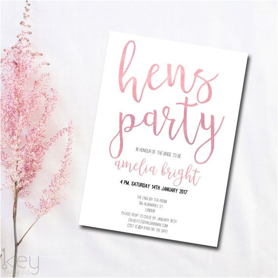 Hen Party Invitation Template Hens Night Invitation Hen Party Invitation by