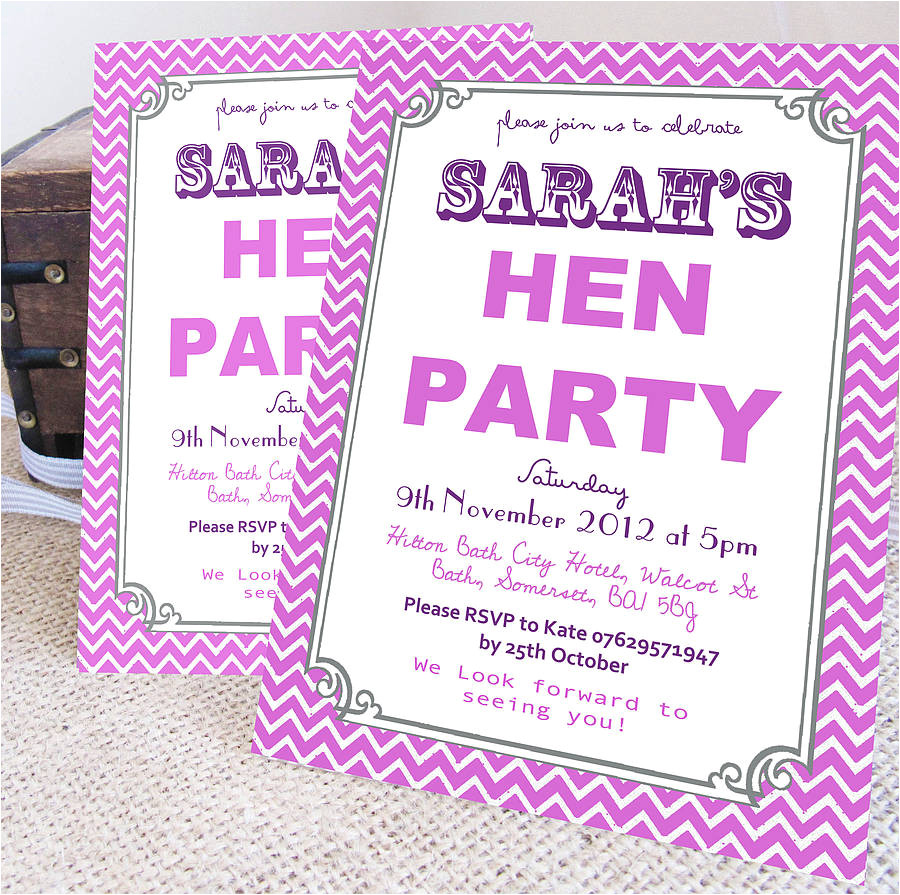 Hen Party Invitation Template Personalised 39 Hen Party 39 Invitations by Precious Little