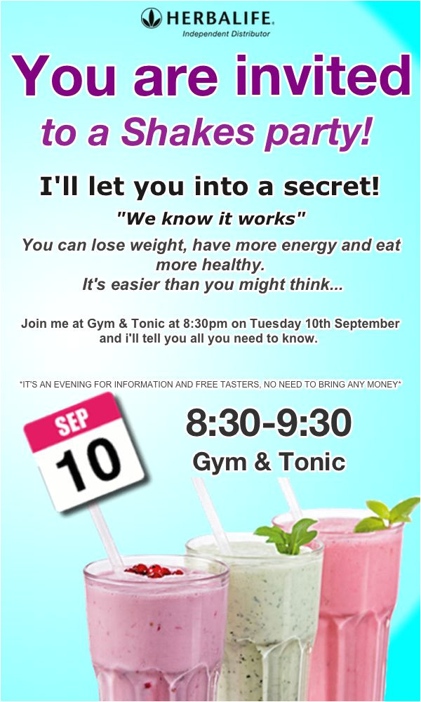 Herbalife Shake Party Invitation Template 21 Best Images About Herbalife Shake Party Ideas On
