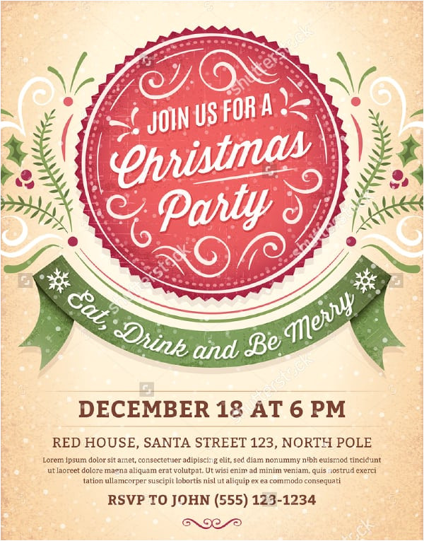 Holiday Party Invitation Template Word Christmas Party Invitations Free Templates Word