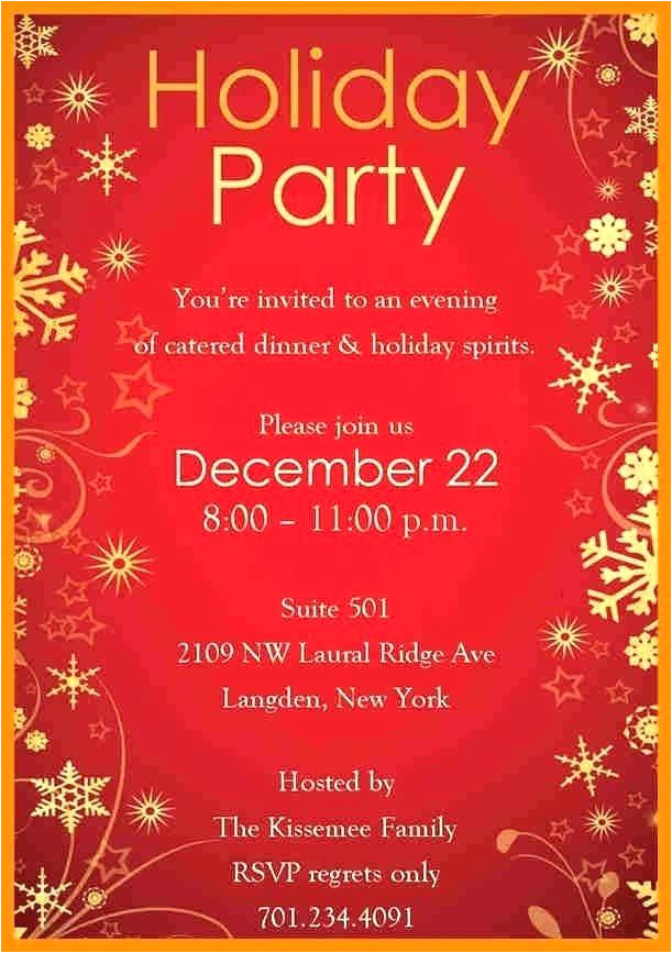 Holiday Party Invitation Template Word Holiday Invitation Templates Free Word