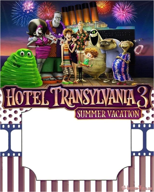 Hotel Party Invitation Template 8 Free Hotel Transylvania Invitation Templates Parties