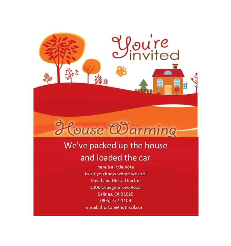 Housewarming Party Invitation Template 40 Free Printable Housewarming Party Invitation Templates
