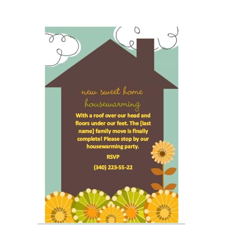 Housewarming Party Invitation Template 40 Free Printable Housewarming Party Invitation Templates